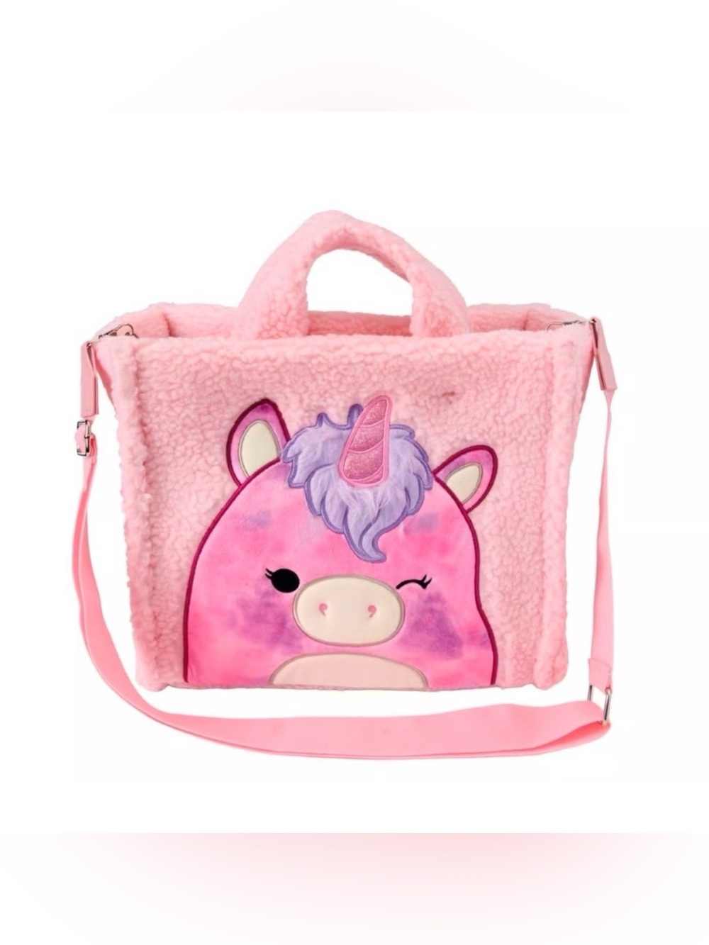 LIKE NEW Squishmallows Tote Bag - Lola Pink Purple